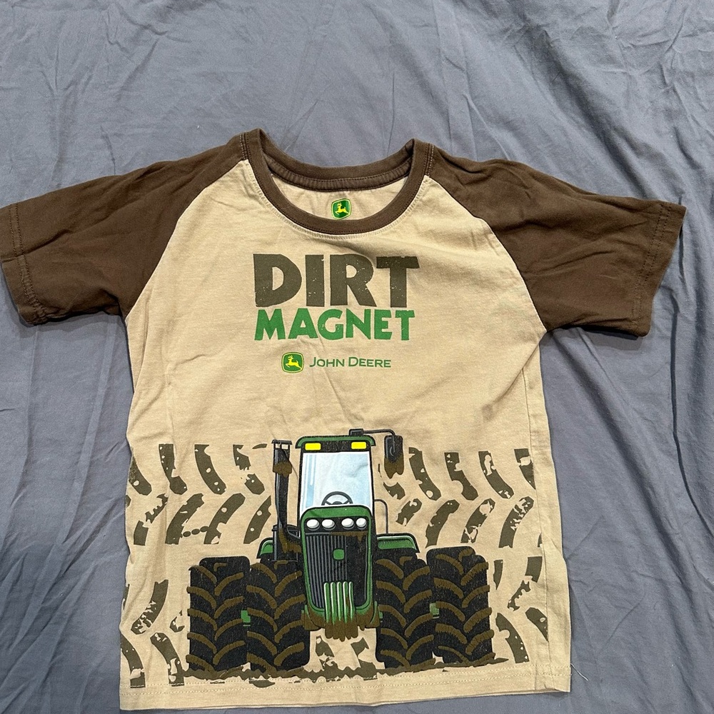 John Deere Kids Brown and Tan Dirt Magnet Tee